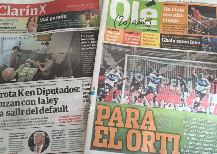 Imprensa argentina destaca gol de Lincoln e complicação do San Lorenzo