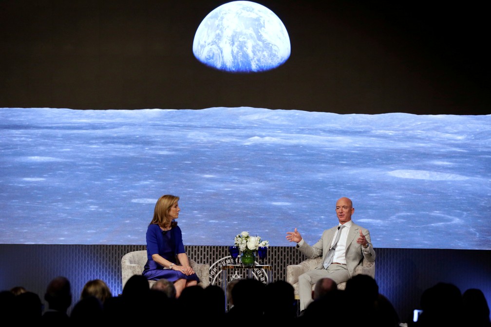 Jeff Bezos, fundador da Amazon e da Blue Origin, em foto de arquivo de junho de 2019, em Boston — Foto: Katherine Taylor/Reuters/arquivo