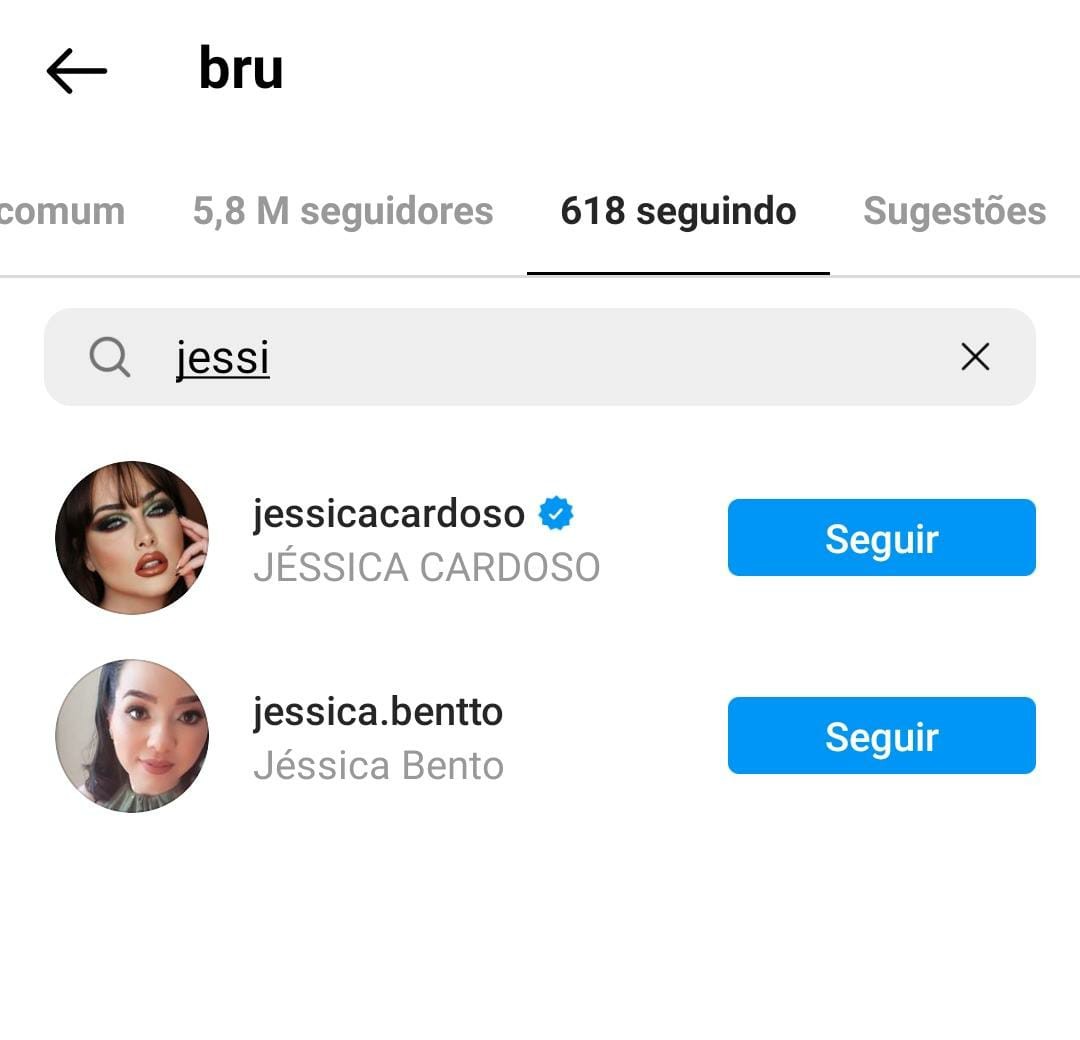 Bruna Gomes para de seguir Jéssica Neto, cunhada de Felipe Neto (Foto: Reprodução/Instagram)