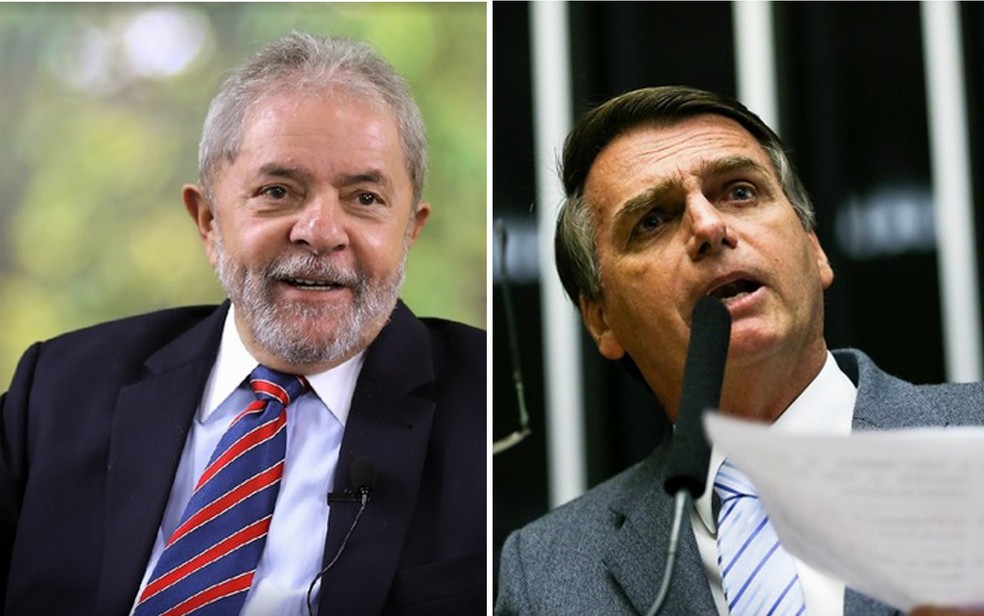 O ex-presidente Lula (PT) e o deputado Jair Bolsonaro, candidato do PSL à Presidência — Foto: Ricardo Stuckert/Instituto Lula e Marcelo Camargo/Agência Brasil