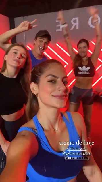 Gabriela Pugliesi, Duda Reis e Mari Gonzalez treinam juntas (Foto: Reprodução/Instagram)
