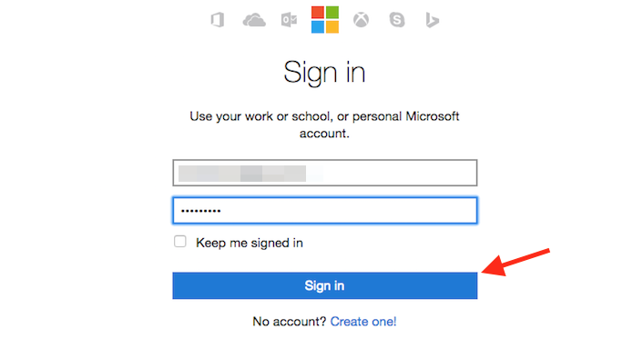 Página de login para um conta da Microsoft (Foto: Reprodução/Marvin Costa)