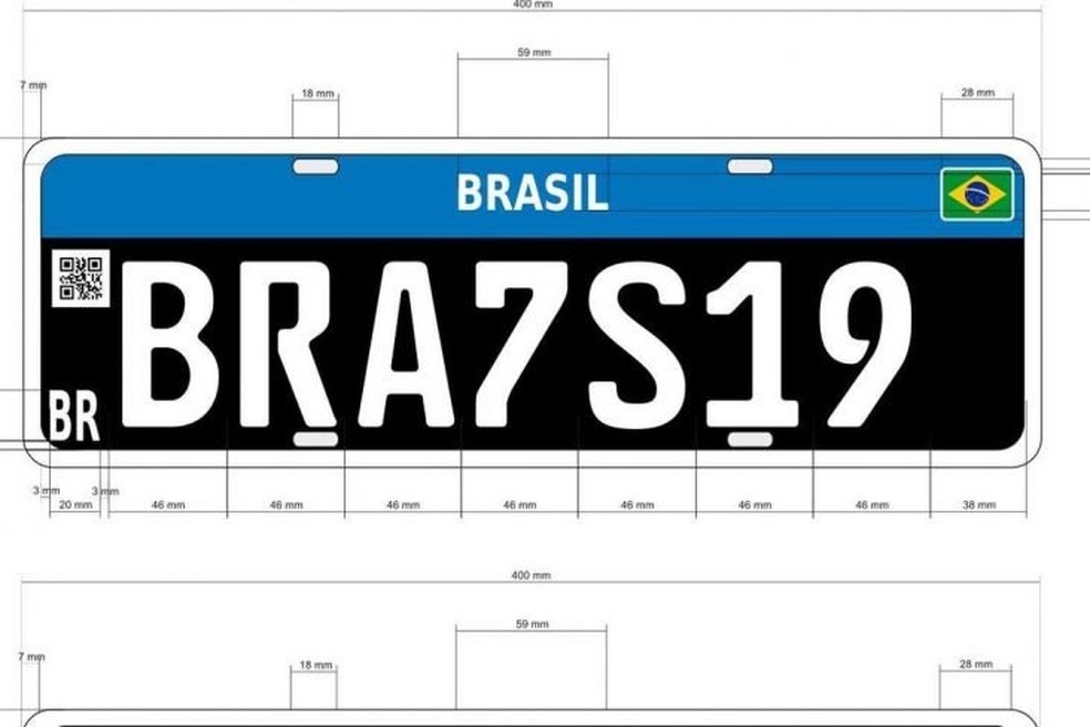 Placa preta voltará a ser usada nos carros de colecionadores do Brasil a partir de 1º de junho de 2022 — Foto: Divulgação/Contran