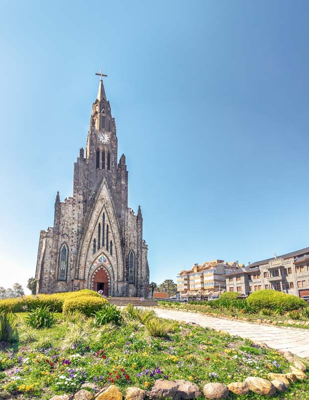 Canela Stone Cathedral (Our Lady of Lourdes church) - Canela, Rio Grande do Sul, Brazil (Foto: Getty Images/iStockphoto)