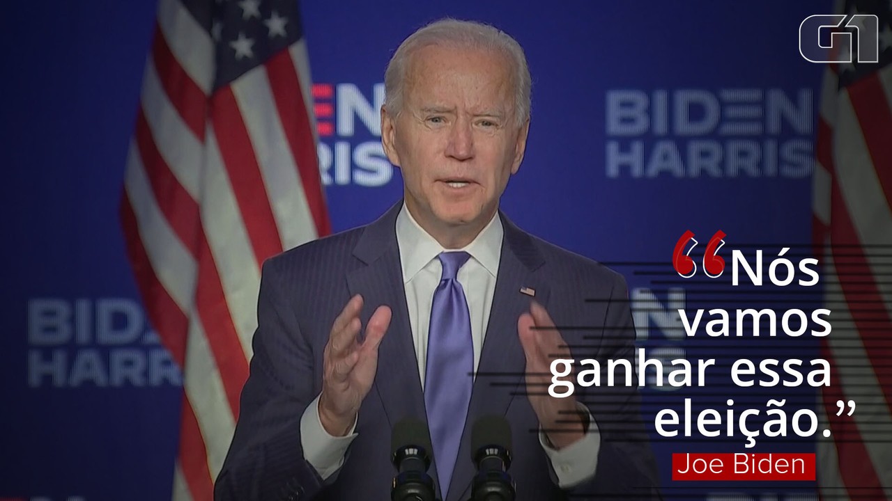Joe Biden diz em discurso que vai ganhar a eleição