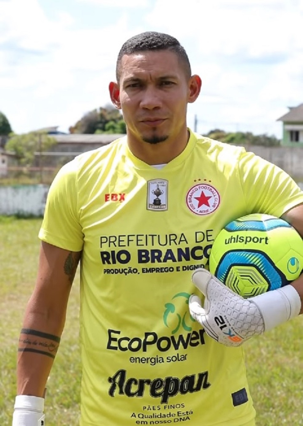 Evandro Gigante, goleiro do Rio Branco-AC — Foto: Reprodução/Instagram RBFC