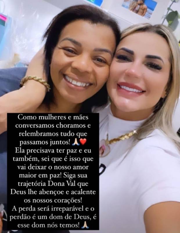 Valquíria Nascimento e Deolane Bezerra, mãe e viúva de MC Kevin (Foto: Reprodução/Instagram)
