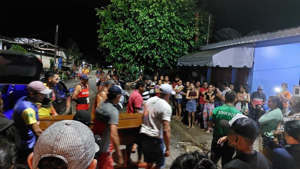 Velório da professora Alcione Batista Barbosa em Manicoré, no Amazonas  — Foto: Prefeitura de Manicoré