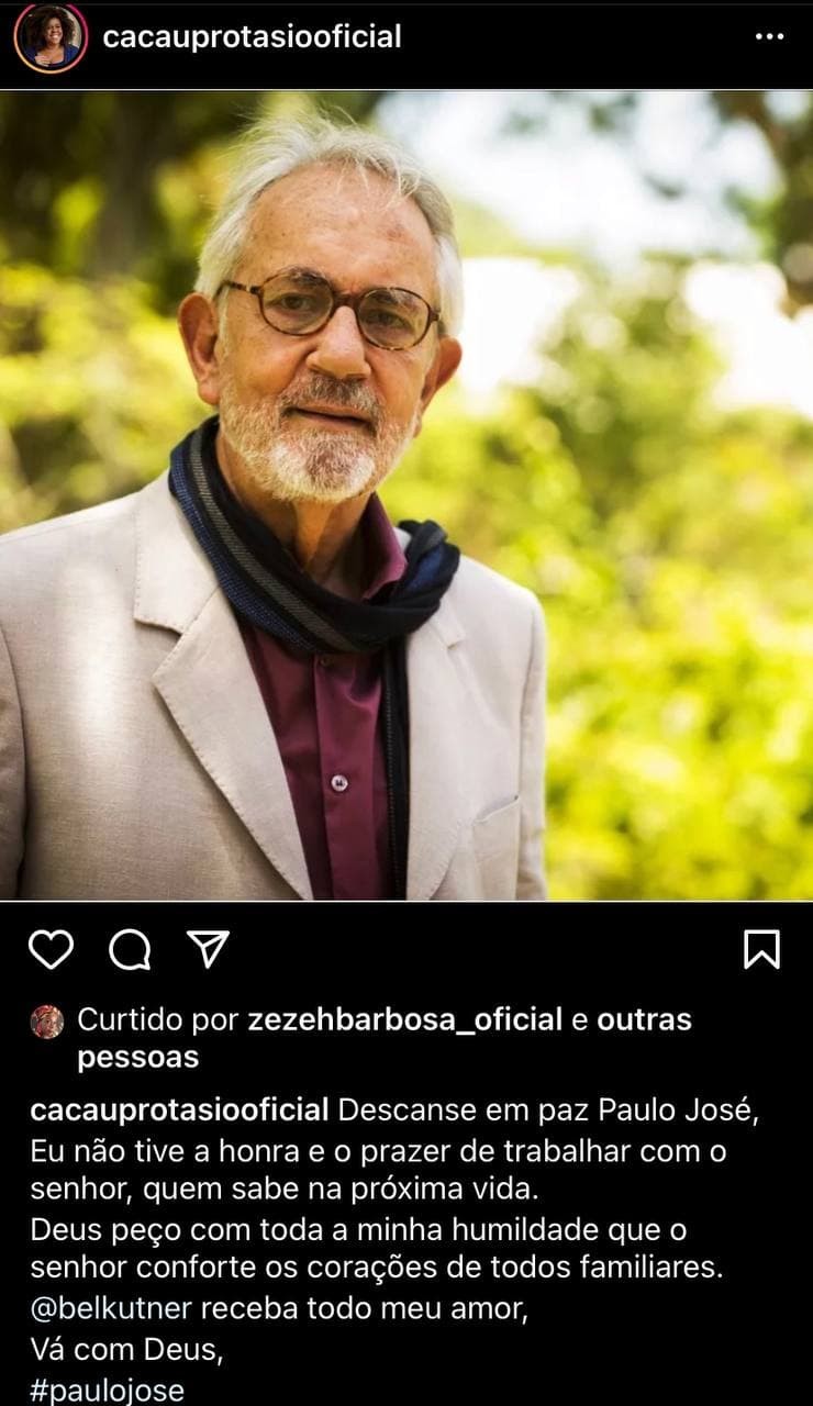 Paulo José ganha homenagens de amigos  (Foto: Reprodução / Instagram)