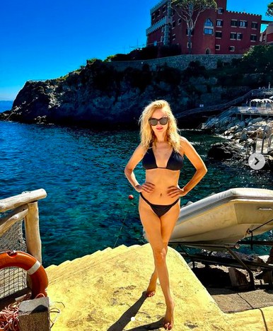 A atriz Heather Graham curtindo um período de folga na Itália (Foto: Instagram)
