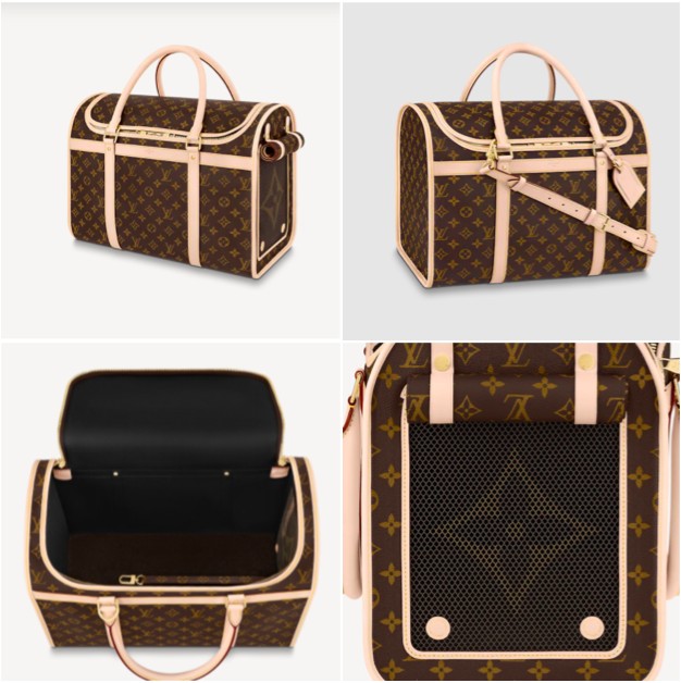 Uma das peças de luxo para pets mais usadas entre celebridades: a bolsa de transporte da Louis Vuitton (Foto: Divulgação / Louis Vuitton)