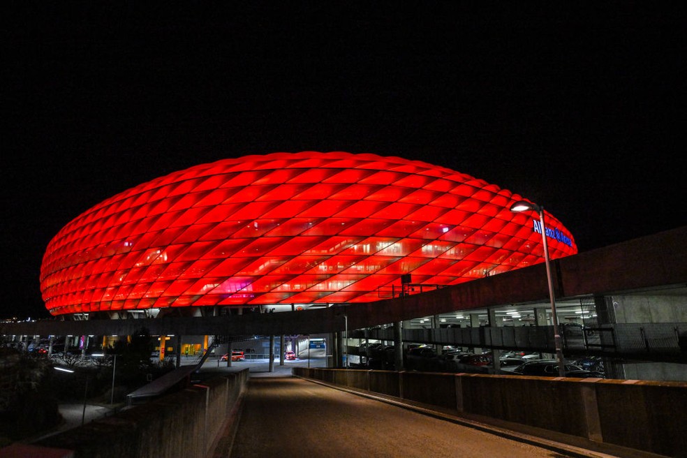 Arena de Munique, casa do Bayern — Foto: Getty Images