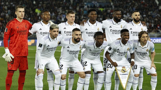 O time titular do Real Madrid na final do Mundial de Clubes, contra o Al Hilal