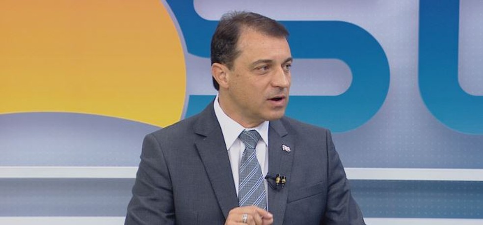 Carlos Moisés em entrevista ao Bom Dia Santa Catarina nesta quinta-feira  — Foto: NSC/ Reprodução