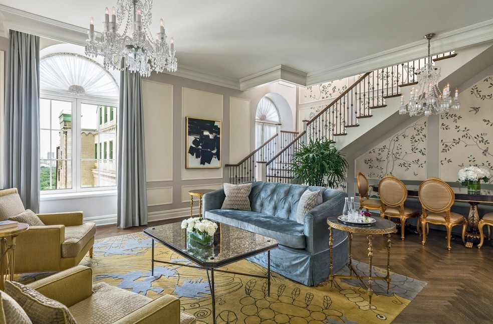 Quarto "The Grand Penthouse" do The Plaza Hotel — Foto: Divulgação
