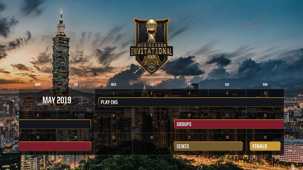MSI 2019 já tem data marcada: entre 01 e 19 de maio — Foto: Divulgação/Riot Games