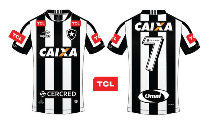 Camisa Botafogo ´patrocínio pontual TCL (Foto: Divulgação / Botafogo)