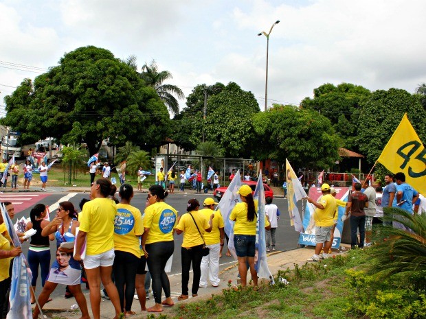 Campanha eleitoral Manaus (Foto: Adneison Severiano G1/AM)