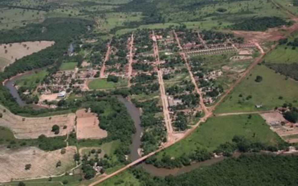 Vista aérea do município de Araguainha (MT), que tem 946 habitantes — Foto: Divulgação/Prefeitura de Araguainha