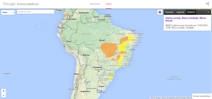 Google Avisos Públicos tem site dedicado ao Brasil para alertas importantes (Foto: Divulgação/Google)