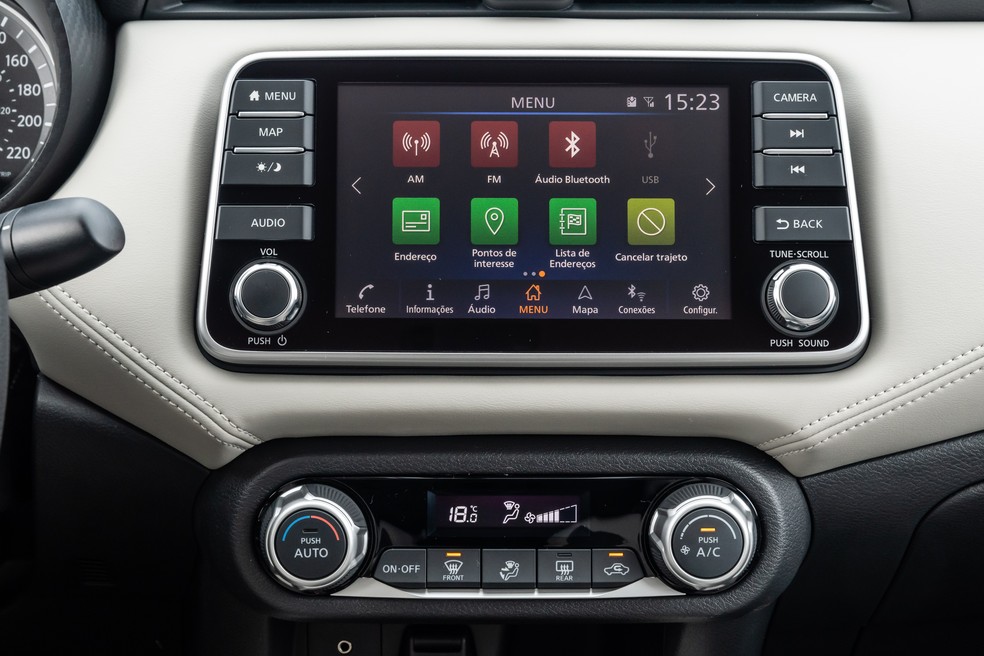 Novo Nissan Versa conta o sistema multimídia Nissan Connect — Foto: Nissan/Divulgação