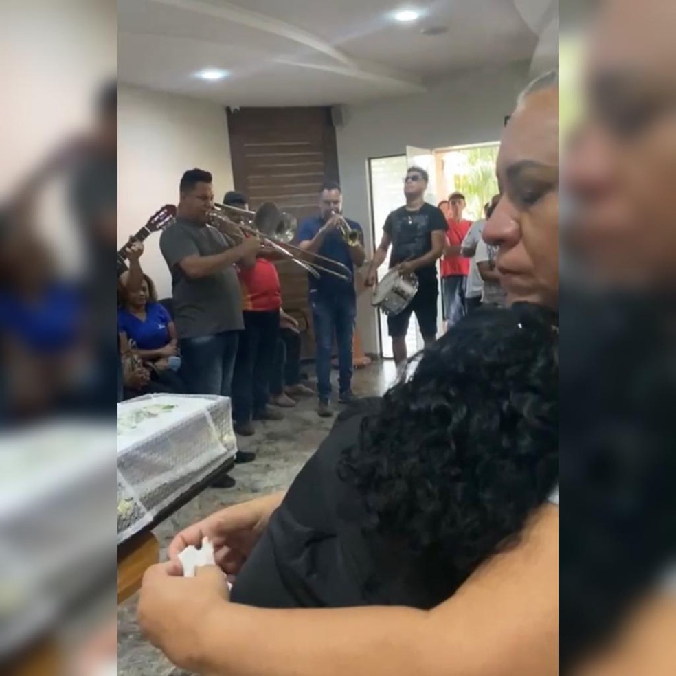 Banda Scort Som toca em velório em Cuiabá — Foto: Reprodução