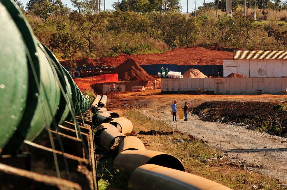 Canteiro de obras da subestação do Bananal (Foto: Tony Winston/Agência Brasília)