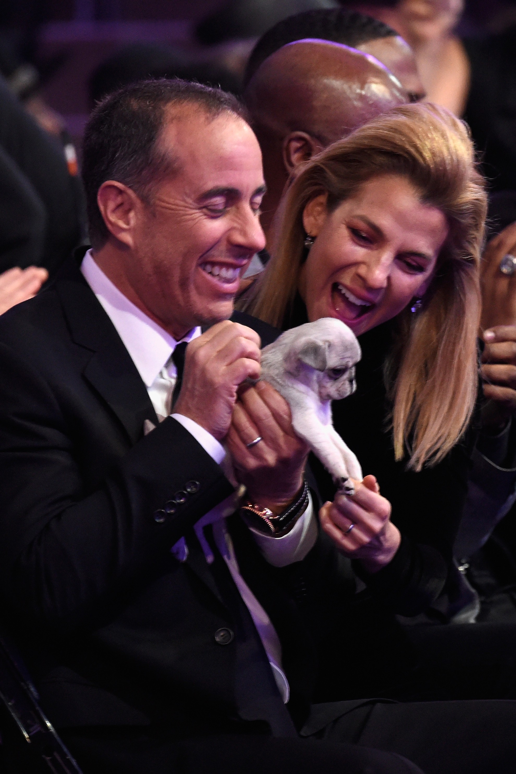 O comediante Jerry Seinfeld e Jessica Seinfeld no Grammy de 2018 (Foto: Kevin Mazur/Getty Images for NARAS)