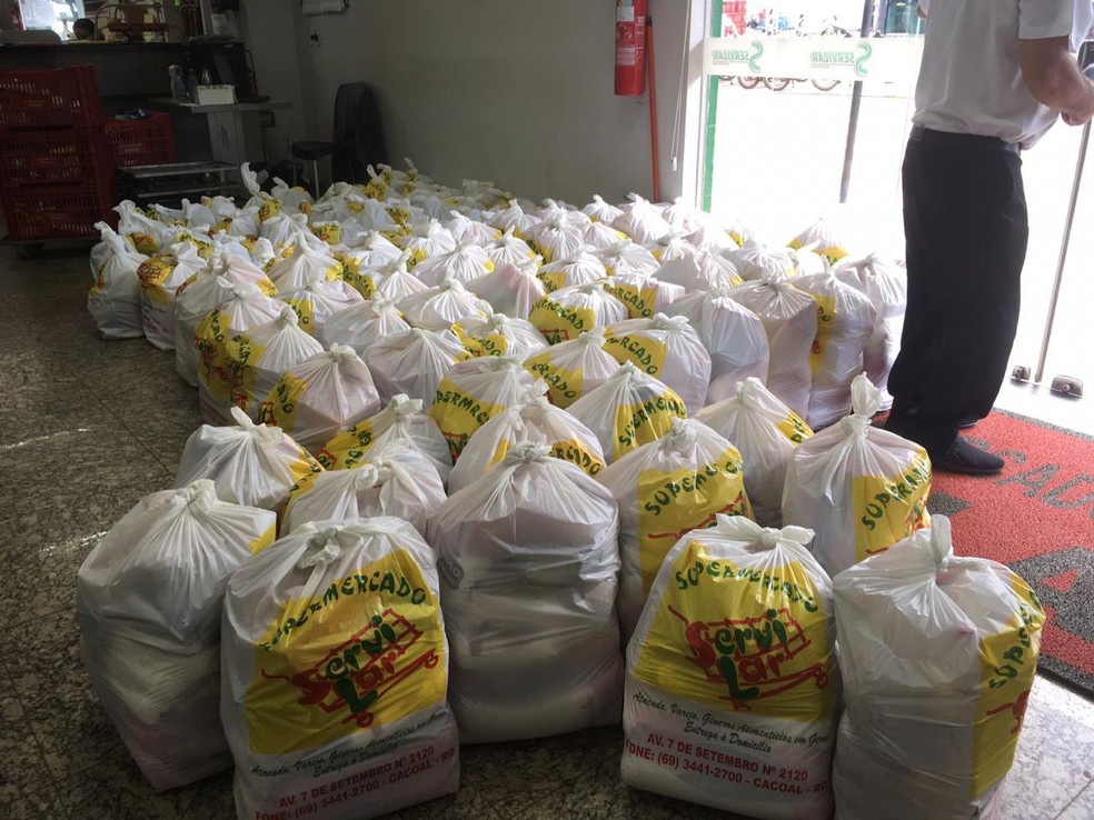 Cestas básicas serão entregues para lideranças indígenas de Rondônia — Foto: Kanindé/Reprodução