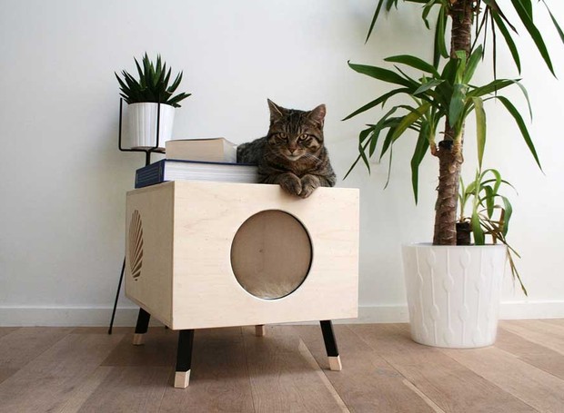 casinha-de-gato-com-design (Foto: Reprodução)