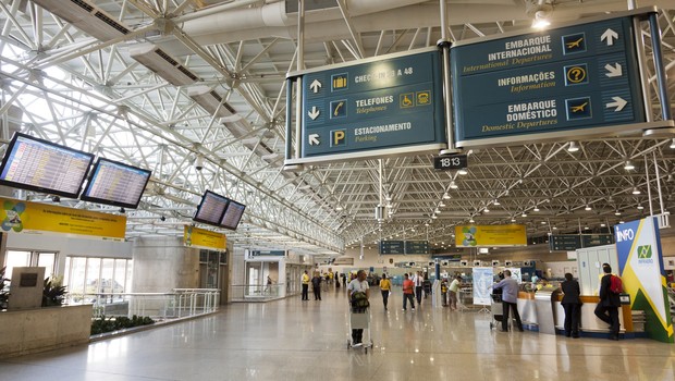 Saguão do Aeroporto Internacional do Galeão, no Rio de Janeiro (Foto: Divulgação)
