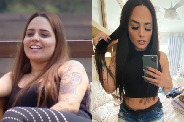 Antes e depois de Perlla (Foto: Reprodução/Instagram)