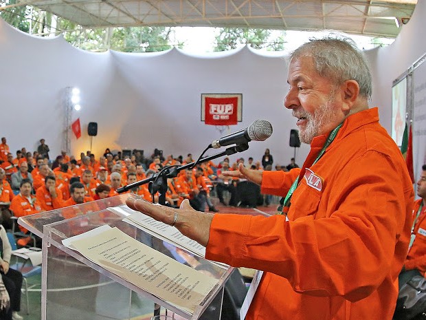 Lula em discurso durante a FUP em Guararema (Foto: Ricardo Stuckert/ Instituto Lula)