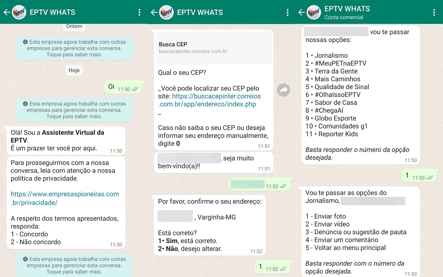 Novo WhatsApp da EPTV: saiba como mandar mensagens e sugerir reportagens para o Sul de MG
