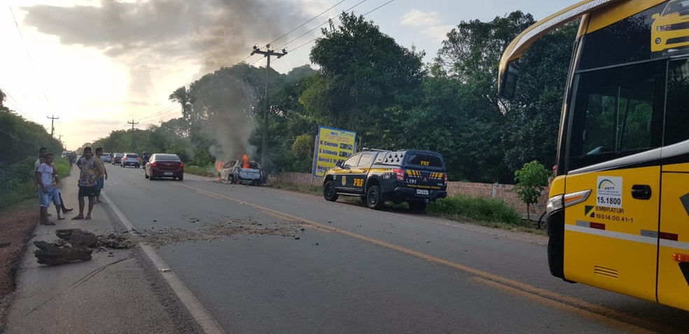 Duas crianças são atropeladas em acidente na BR-402 no MA — Foto: Divulgação/PRF
