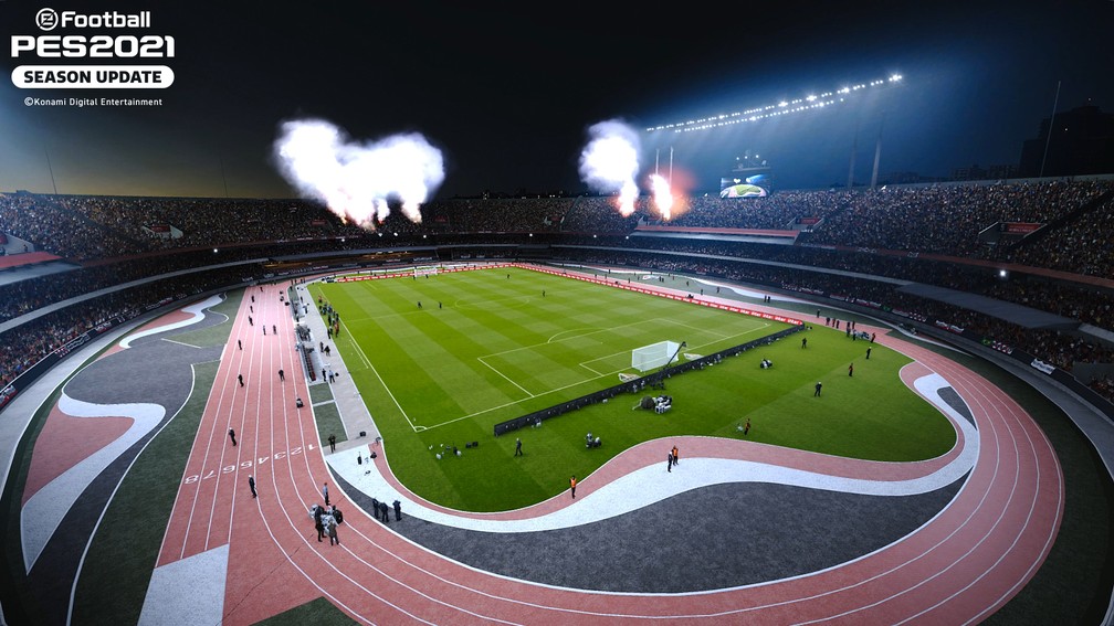 Estádio do Morumbi no PES 2021 — Foto: Divulgação/Konami