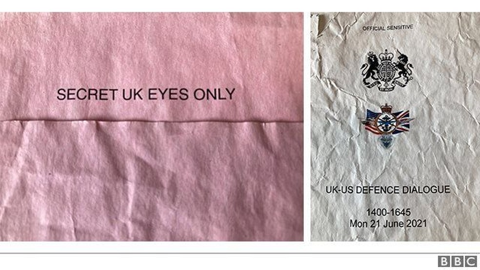 Capa de um dos documentos alertava para o caráter altamente sigiloso do conteúdo. — Foto: BBC