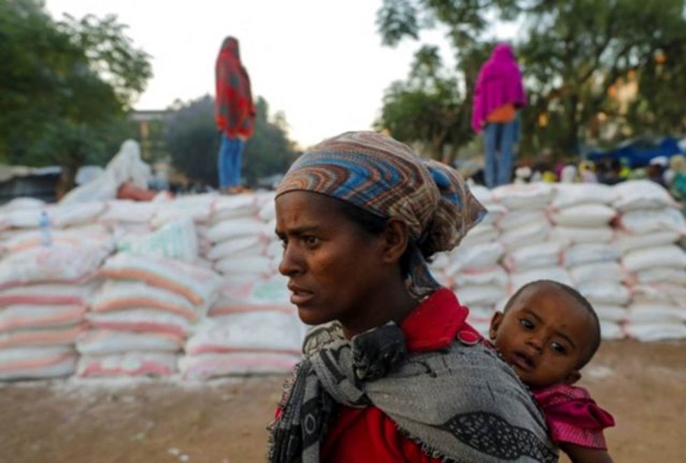 Conflito na Etiópia dura mais de um ano e causa enorme sofrimento — Foto: Reuters/ via BBC