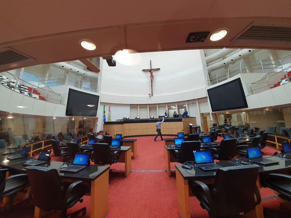 Plenário da Alesc — Foto: Diógenes Pandini/ NSC