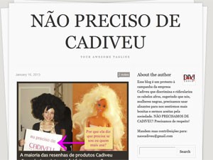 Página de protesto contra a marca Cadiveu criada no Tumblr (Foto: Reprodução)