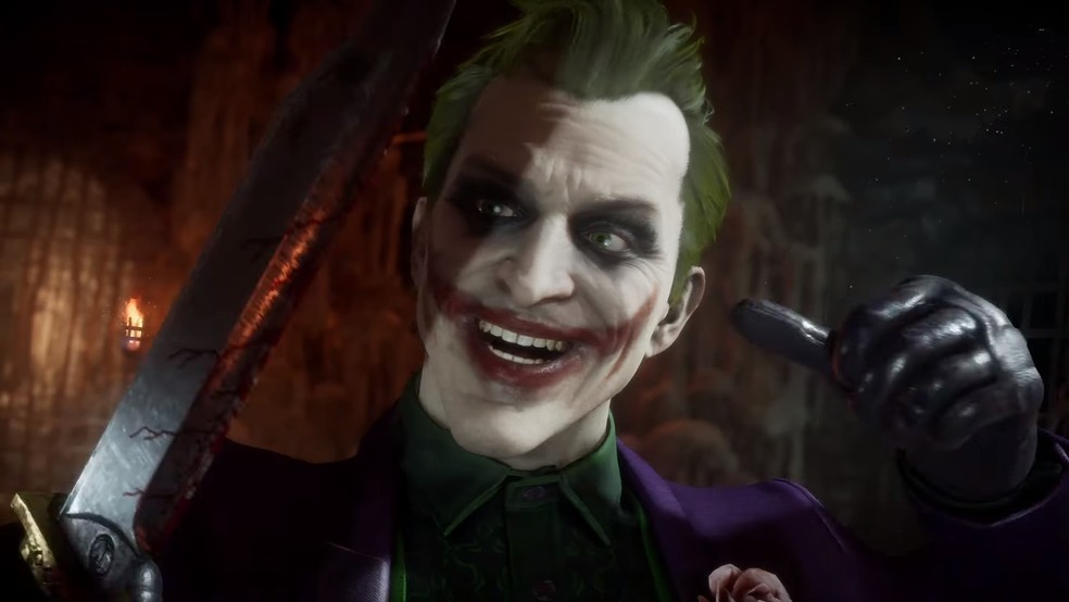 Mortal Kombat 11 também traz colaborações inusitadas no seu elenco, incluindo Coringa — Foto: Divulgação/NetherRealm Studios