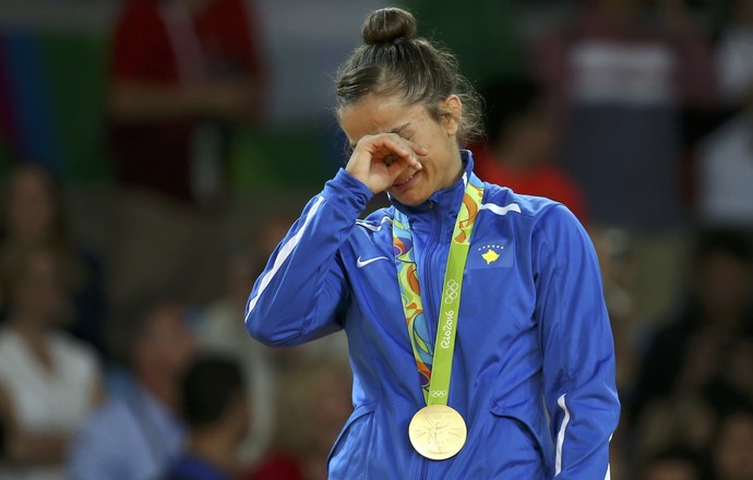 KELMENDI Majlinda, medalha de ouro, categoria até 52kg, judô (Foto: Reuters)