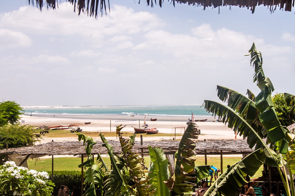 Praia de Jericoacoara, no litoral oeste, é cartão-postal do Ceará. — Foto: Reprodução