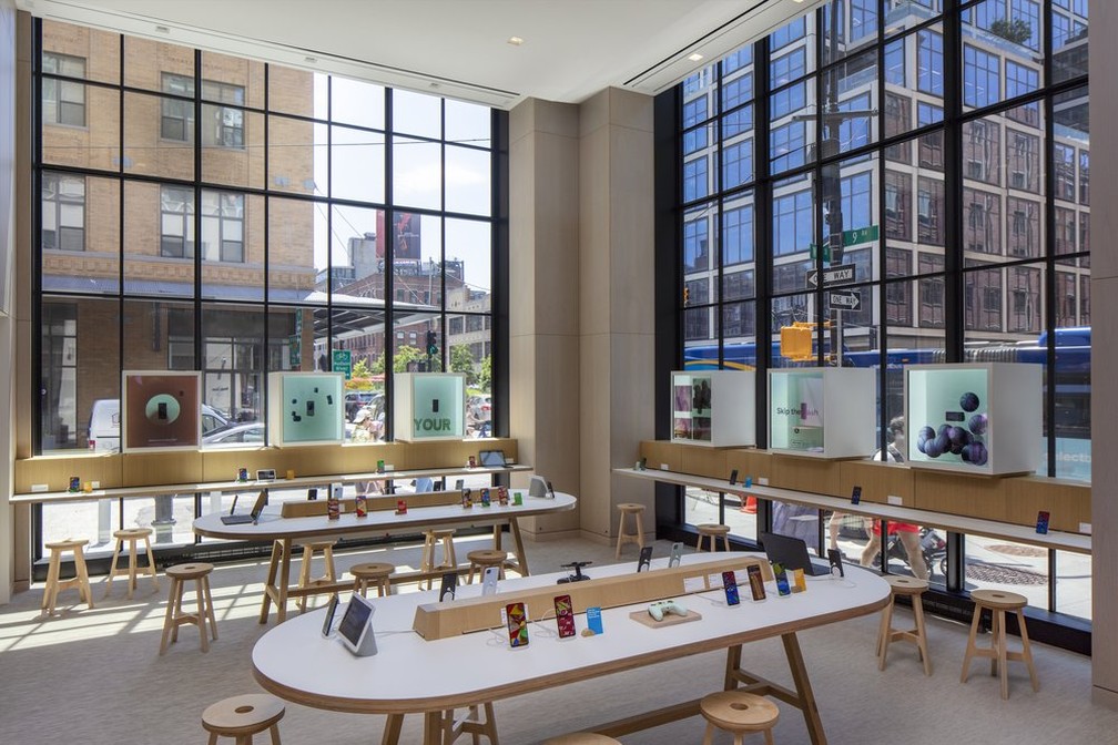 Loja do Google em NY vende aparelhos da empresa — Foto: Divulgação