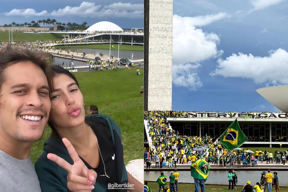 Tenista suspenso por doping, Gustav Klier esteve em atos terroristas em Brasília — Foto: Reprodução/Redes sociais