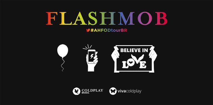 Flashmob em colaboração com fãs clubes do Coldplay, para os shows da banda  no Brasil