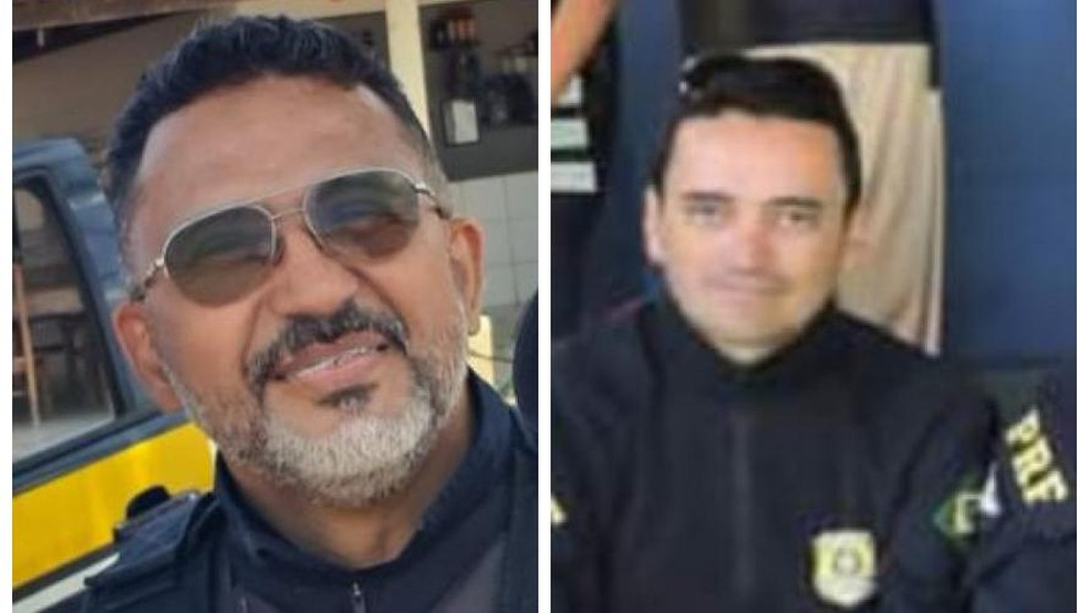 Policiais mortos na BR-116, em Fortaleza, foram identificados como Márcio Hélio Almeida de Souza, de 52 anos, e Raimundo Bonifácio do Nascimento Filho, de 45 anos.  — Foto: PRF/Divulgação
