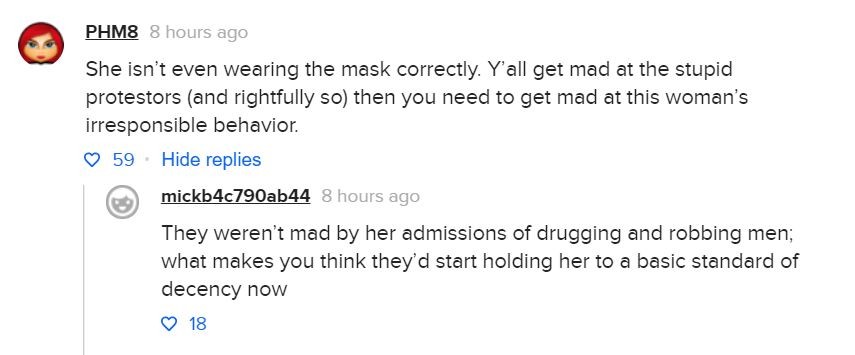 Comentários criticando Cardi B por sessão de depilação durante quarentena (Foto: Reprodução Buzzfeed)