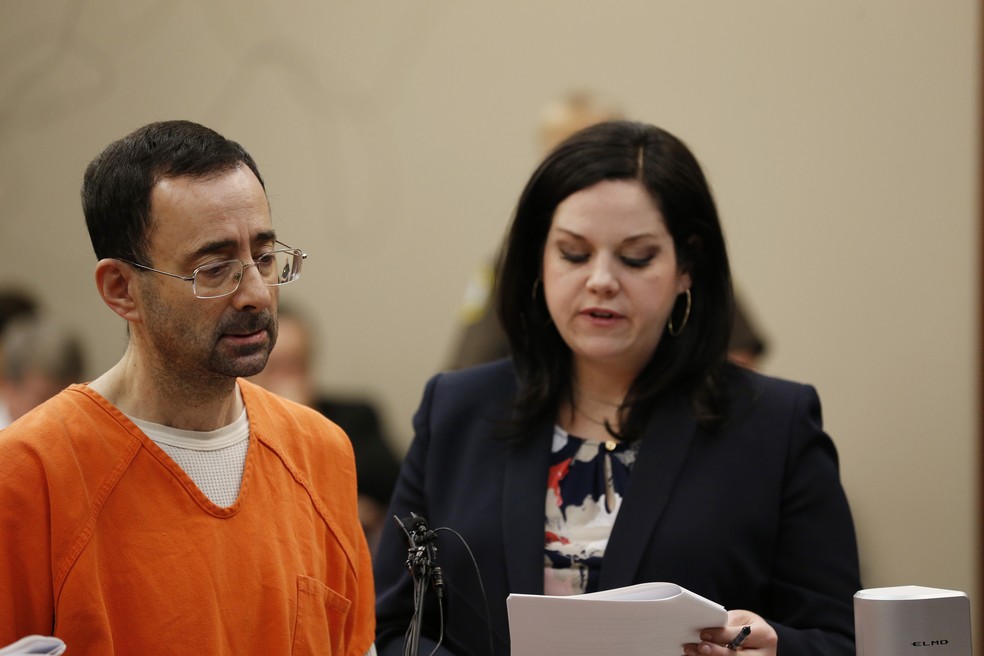 Larry Nassar ex-médico da seleção de ginástica dos EUA (Foto: Jeff Kowalsky/AFP)