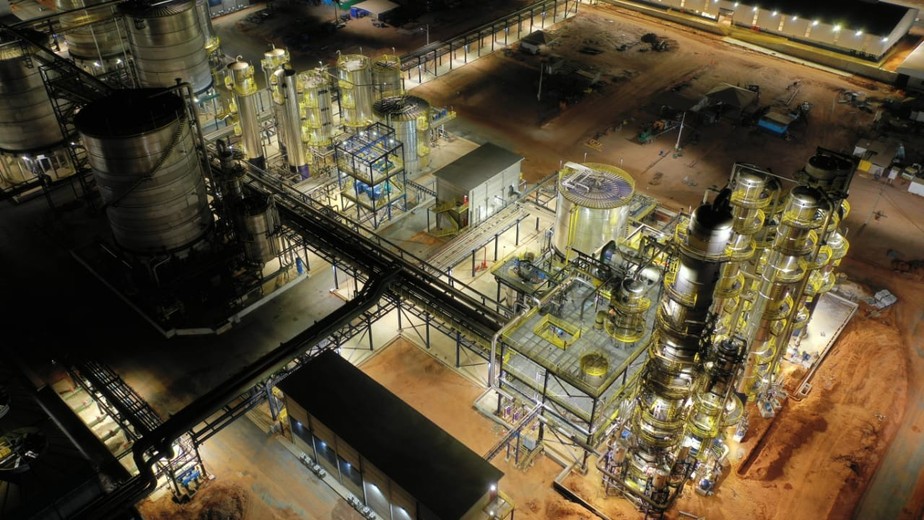 Usina de etanol de milho em Mato Grosso. De acordo com projeção da Empresa de Pesquisa Energética (EPE), a produção do biocombustívei deve crescer 35% até 2029 (Foto: Divulgação)